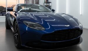 光沢ポリマー・グラスコートで輝く車