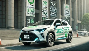 DALL·E 2025 05 11 15.29.28 A 2025 Toyota Corolla Cross Hybrid SUV in a city environment, styled to highlight its eco friendly and tax advantaged features. The vehicle is depicte DALL·E 2025 05 11 15.29.28 A 2025 Toyota Corolla Cross Hybrid SUV in a city environment, styled to highlight its eco friendly and tax advantaged features. The vehicle is depicte