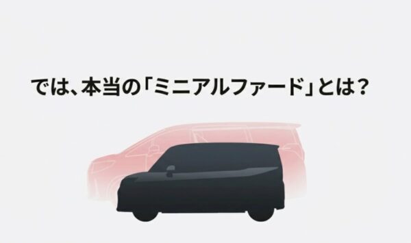 アルファードの影を背負った次期コンパクトカー（ルーミー）のイメージシルエット