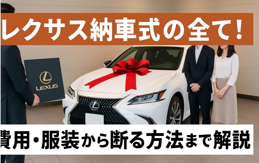 レクサス納車式の全て!費用・服装から断る方法まで解説