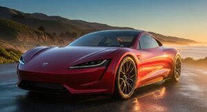 未来を予感させる新型テスラ ロードスター