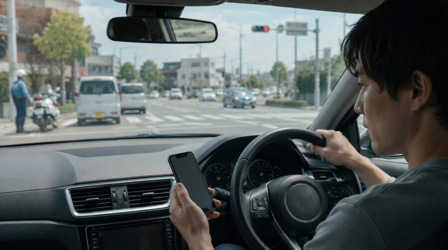 運転中に携帯で言い逃れできた理由と違反ライン