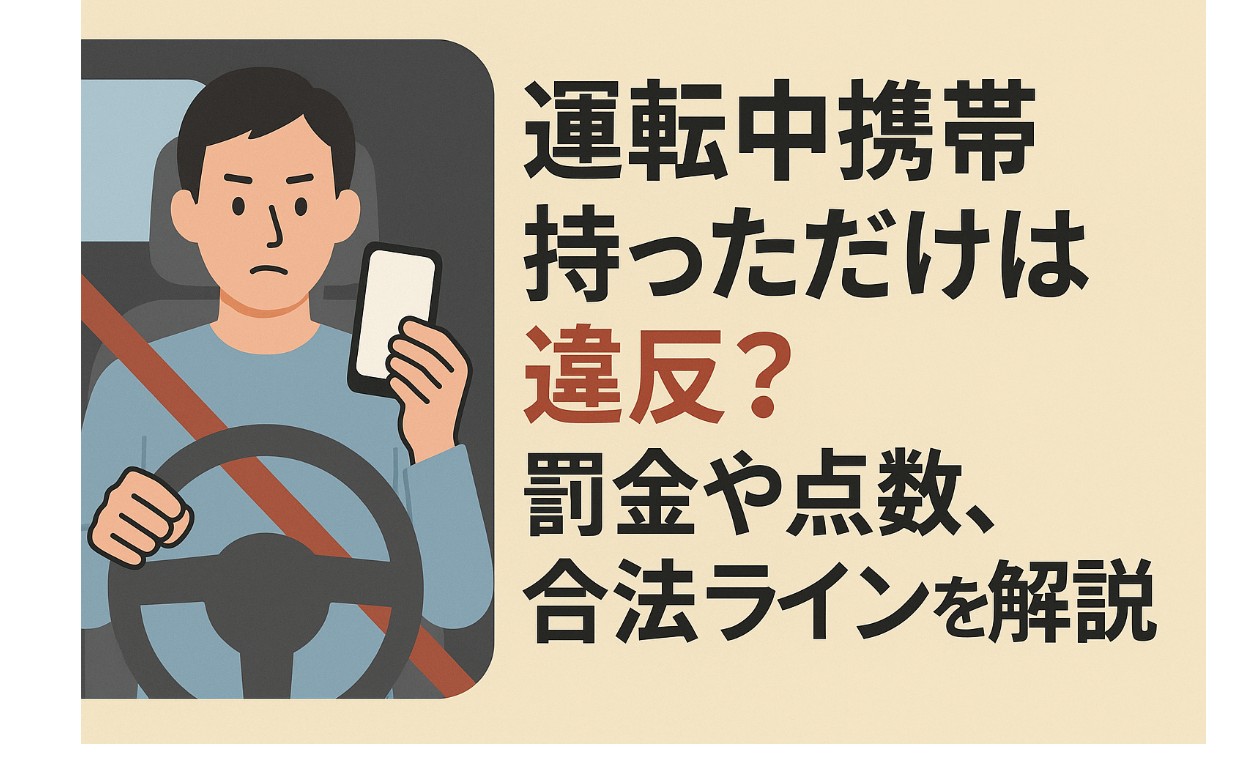 運転中携帯持っただけは違反？罰金や点数、合法ラインを解説