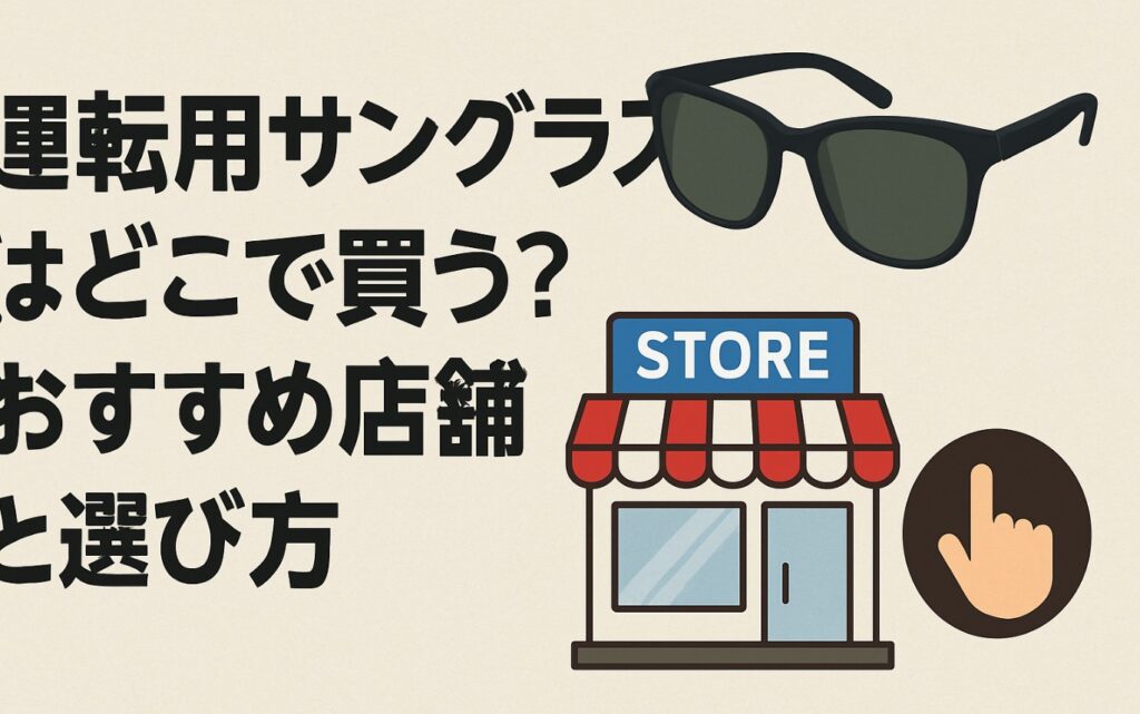 運転用サングラスはどこで買う？おすすめ店舗と選び方【完全版】