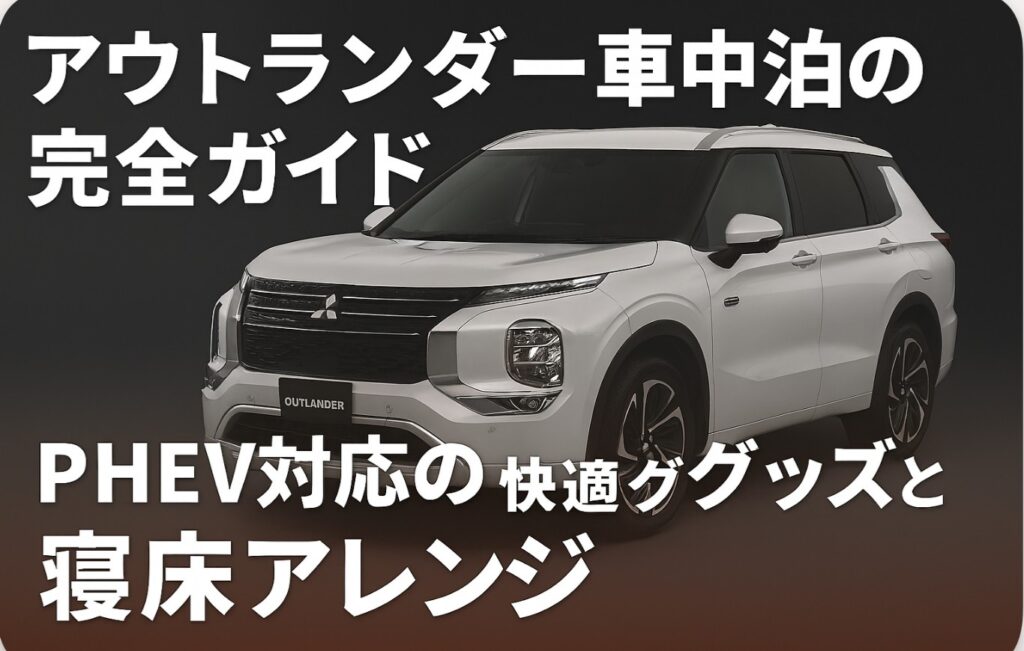 アウトランダー車中泊の完全ガイド｜PHEV対応の快適グッズと寝床アレンジ