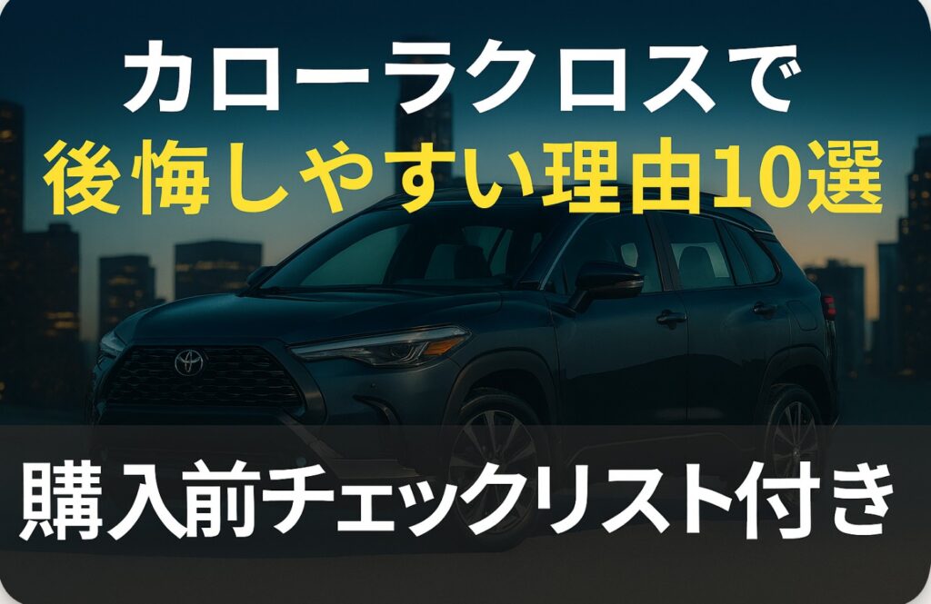 カローラクロで 後悔しやすい理由10選｜購入前チェックリスト付き