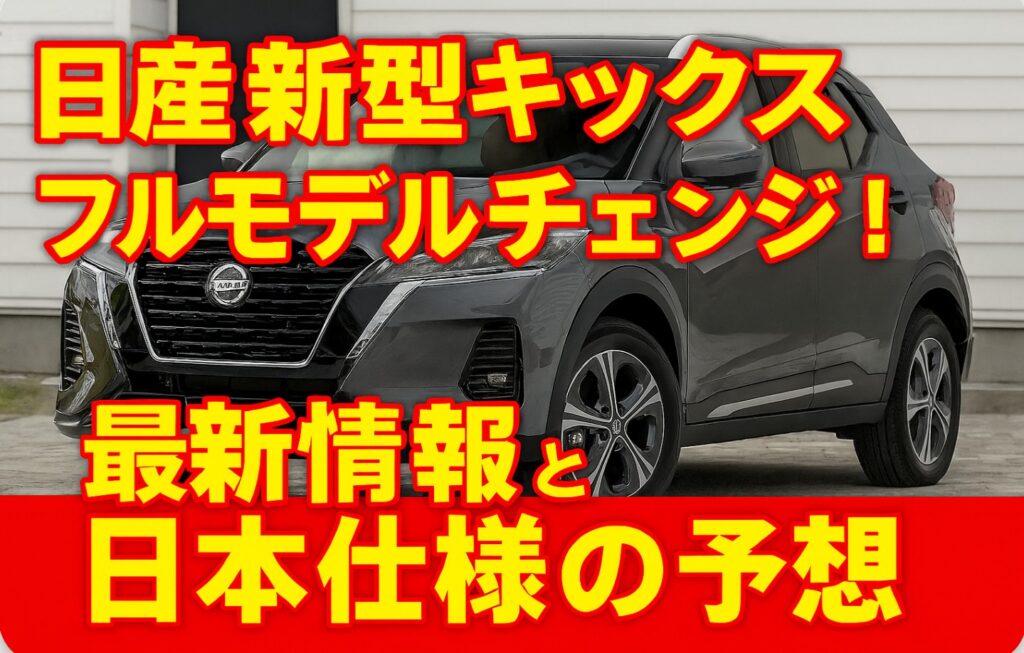日産新型キックス フルモデルチェンジ!最新情報と日本仕様の予想