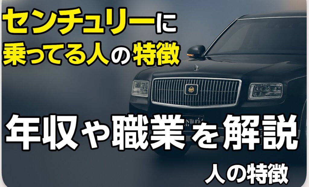センチュリーに乗ってる人の特徴は？年収や職業を解説