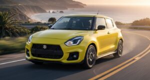 新型スイフトスポーツの走行イメージ（フロントビュー）