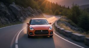 スイフトスポーツ MTモデル ワインディング走行シーン
