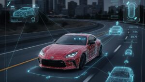 GR86に搭載される先進安全技術を示すアイコンと車