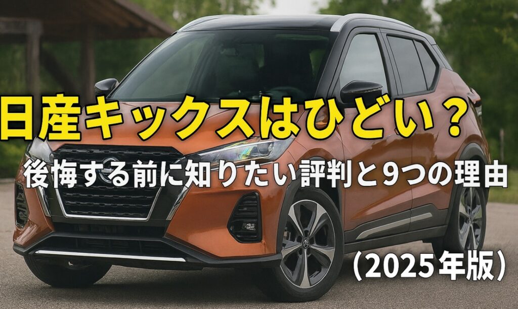 日産キックスはひどい？後悔する前に知りたい評判と9つの理由【2025年版】