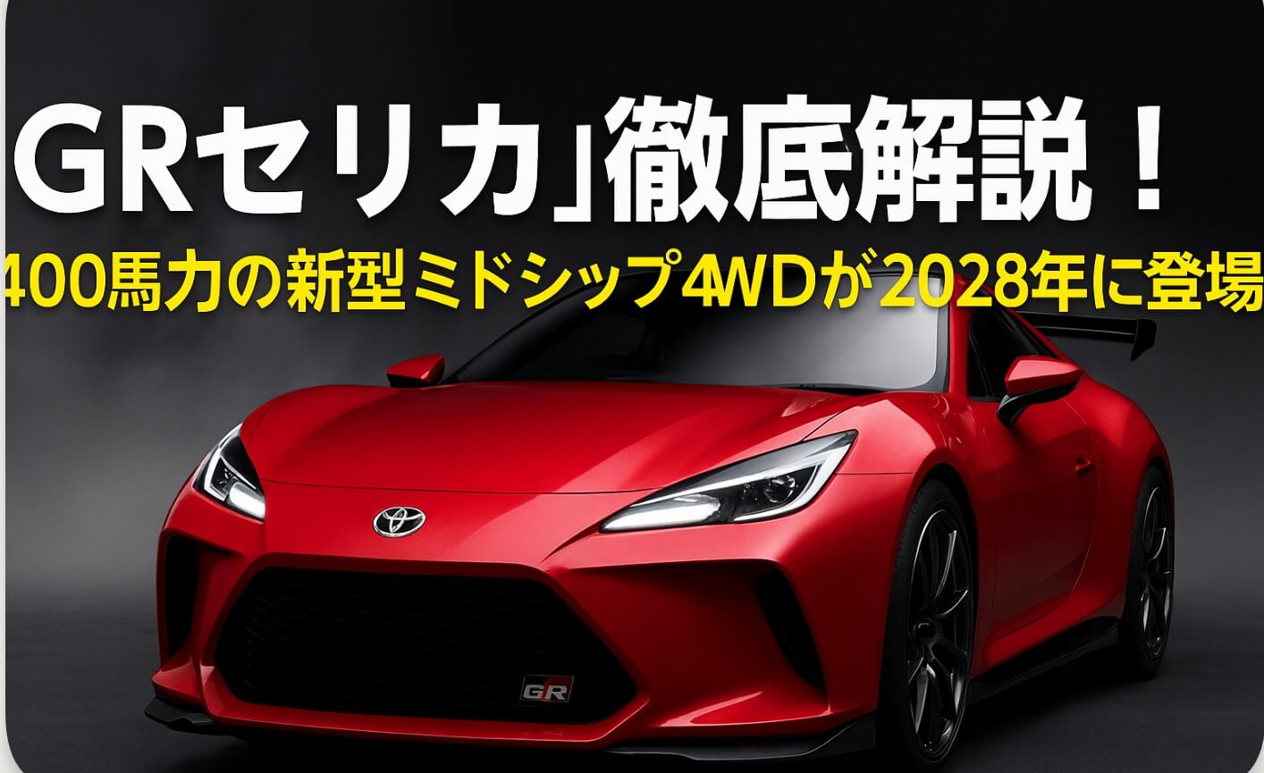 「GRせりか(GRセリカ)」徹底解説!400馬力の新型ミドシップ4WDが2028年に登場