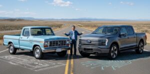 フォードF-150 初代モデルから2025年最新型までの進化を比較した画像