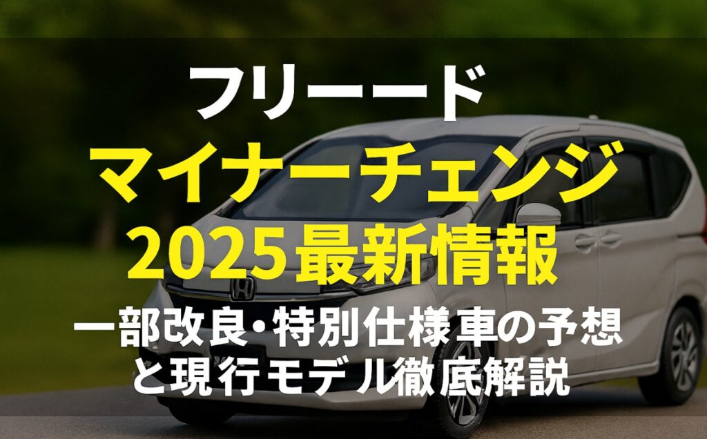 フリード マイナーチェンジ2025最新情報｜一部改良・特別仕様車の予想と現行モデル徹底解説