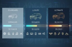 パジェロ新車の3グレード構成と価格帯の比較表
