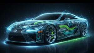 新型LFA 電動化と環境性能を象徴するイメージ