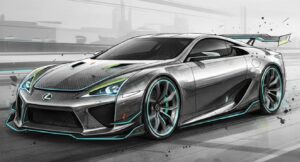 新型LFA デザイン進化と空力性能イメージ