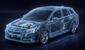次期レヴォーグに採用される第2世代SUBARU GLOBAL PLATFORMの構造と走行性能向上を解説する画像