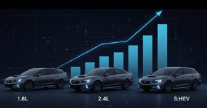 次期レヴォーグの価格予想とグレードごとの装備・コスパ比較を視覚的に示したインフォグラフィック