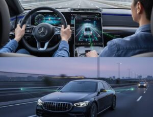 ベンツSクラス新型の安全装備。インパルスサイドとAIドライバー認識技術
