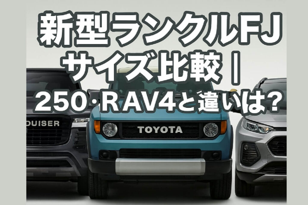 新型ランクルFJサイズ比較｜250・RAV4と違いは？