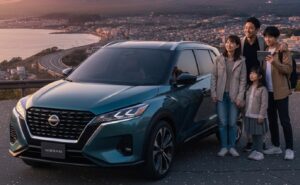 日産キックス新型日本発売に関する最新情報。2025年後半から登場予定の新モデル外観イメージ。