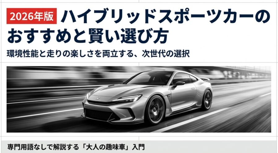 : 2026年版 ハイブリッドスポーツカーのおすすめと賢い選び方