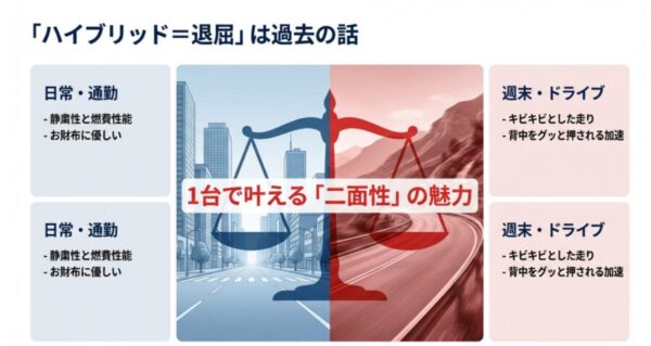 環境性能と走りの楽しさを両立するハイブリッド車のメリッ