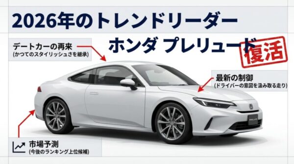 2026年のトレンドリーダー ホンダ プレリュード ハイブリッド