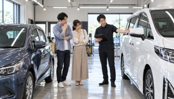 車種やサイズを比較しながら自分に合うカーコーティングを選ぶ日本人利用者